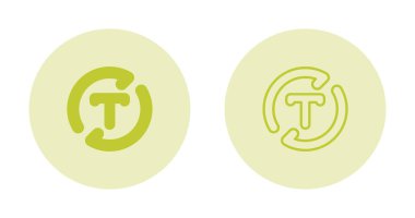 Yazı tipi ve boyut simgesi vektör çizimi 