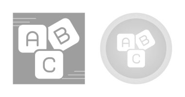 Abc Blokları Vektör Simgesi. Abc Alfabe Bebek Küp Oyuncak Vektör Sembolünü öğren. Bebek Eğitim Blokları İşareti