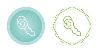 anahtar simgeleri beyaz arkaplanda izole edildi. vektör illüstrasyonu