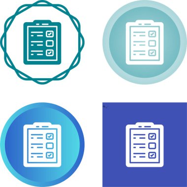 Yapılacaklar listesi web simgesi vektör çizimi