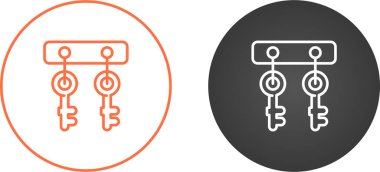 anahtarları simgeler kümesi izole beyaz zemin üzerine.