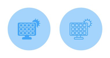 Güneş Panelleri simgeleri ayarlandı, vektör illüstrasyonu basit tasarım