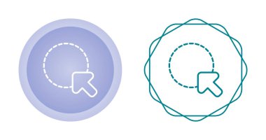 Beyaz arkaplanda daire ve ok simgeleri, vektör illüzyonu  