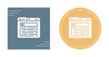 Web sayfası ikon vektör illüstrasyonu