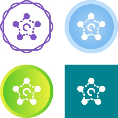 Molekül simgesi seti, vektör illüstrasyonu. 