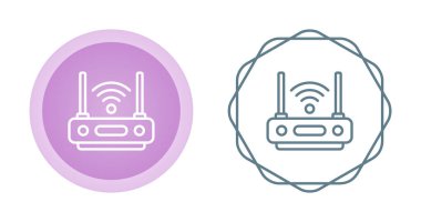 Wi-Fi yönlendiricileri simgeleri web basit illüstrasyon