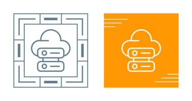 bulut hesaplama web simgesi vektör illüstrasyonu