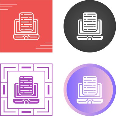 Bilgisayar web simgesi vektör illüstrasyonunda test