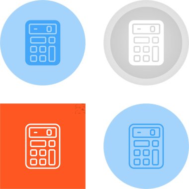 Hesap makinesi simgeleri, vektör illüstrasyon tasarımı