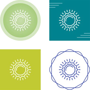 güneş web simgesi vektör illüstrasyonu.
