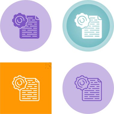 Beyaz arkaplanda izole edilmiş belge ayarları, vektör illüstrasyonu