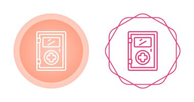 İlk yardım çantası, acil sağlık kutusu ikonu. Düz vektör çizimi beyaz arkaplanda izole edildi