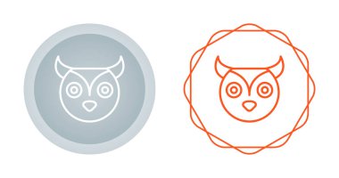 Baykuş başı simgeleri beyaz arkaplanda izole edildi