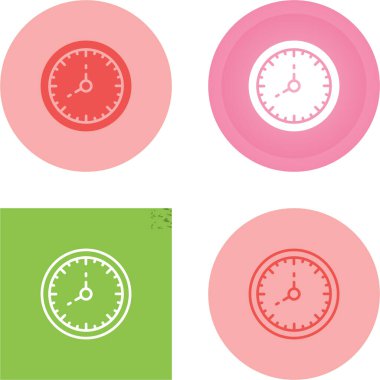 Saat simgeleri ayarlandı, vektör çizimi 