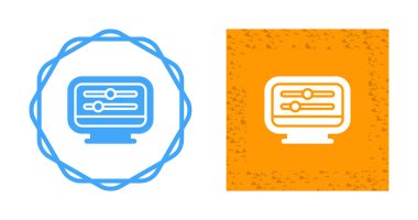 Masaüstü Bilgisayar Modern Simgesi Beyaz Arkaplanda İzole Edildi