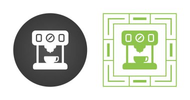 Kahve makinesi ikonları. vektör illüstrasyonu            