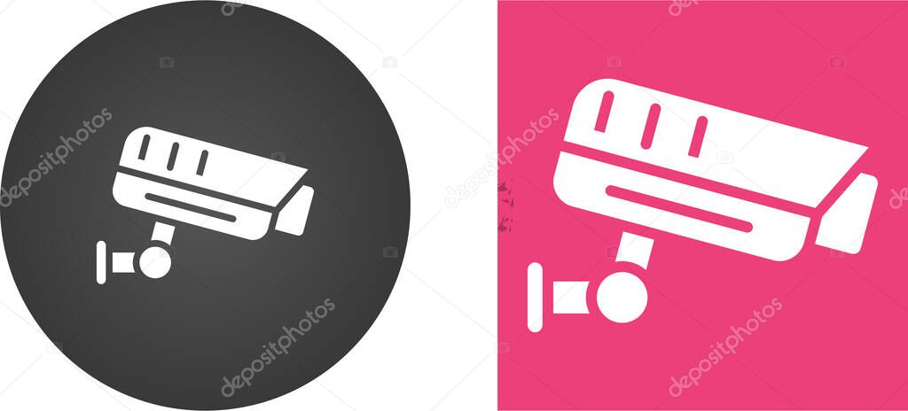 Fixed CCTV, Security Camera Icons set, Vector Template Illustration Design