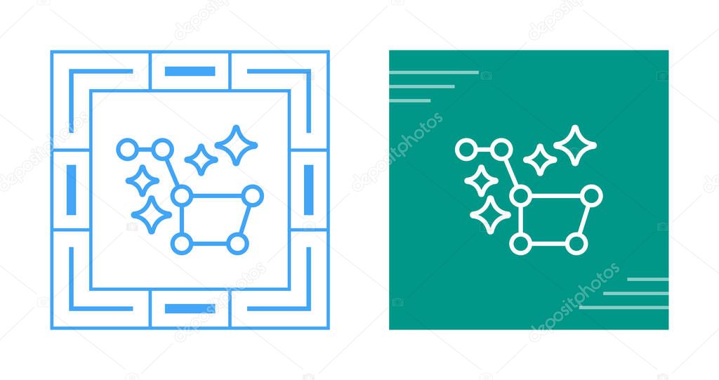 Vector illustration of the Constellation Ursa Major icon on white background