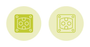 Beyaz arkaplanda soket simgeleri, vektör illüstrasyonu  