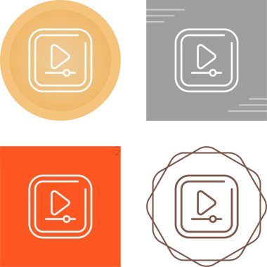 Video Oyun Kare Simgeleri Ayarlandı. vektör illüstrasyonu