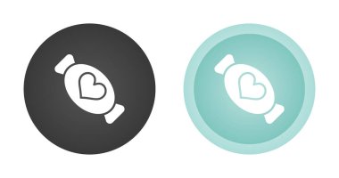 Basit Şeker Kalpleri simgeleri beyaz arkaplanda izole edildi. Vektör illüstrasyonu