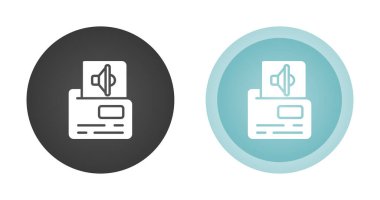 Beyaz arkaplan, vektör illüstrasyonundaki dizin simgelerinde ses dosyaları kümesi        