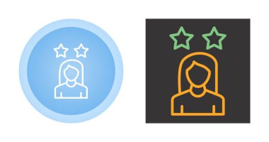 Kadın avatar simgeleri, vektör illüstrasyonu basit tasarım