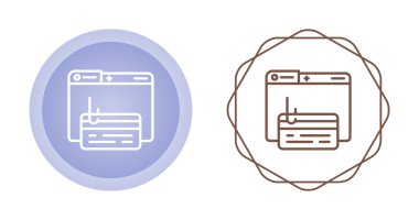 Kimlik kartı simgeleri, güvenlik konsepti, vektör illüstrasyonlu bilgisayar dizinleri   
