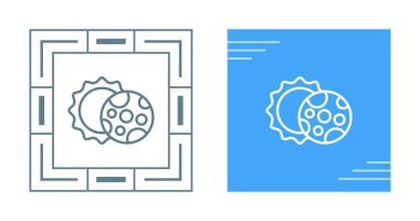 Ay ve Güneş Ağı simgeleri vektör illüstrasyonunu ayarlar