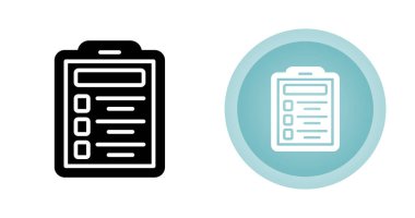 kontrol listesi simgesi vektör çizimi 