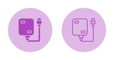 Taşınabilir Sabit Sürücü web simgesi vektör çizimi