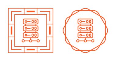 veri merkezi simge vektör illüstrasyon tasarımı