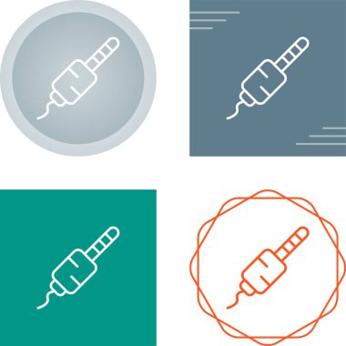 Ses kriko simgeleri beyaz arkaplanda izole edildi. Bağlantı ses ekipmanları için ses kablosu