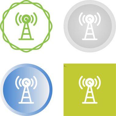 radyo kulesi simgeleri ayarlandı, vektör illüstrasyonu