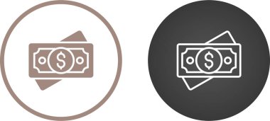 Dolar banknot simgelerinin vektör çizimi              