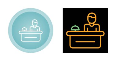 Yardım Masası Web simgesi vektör illüstrasyonu