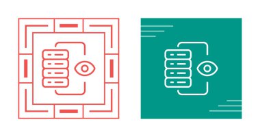 Sunucu İzleme Web simgesi vektör illüstrasyonu
