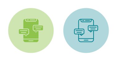 İleti simgeleri ayarlandı, vektör illüstrasyonu