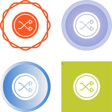 Ok simgesini karıştır, taslak işareti, beyaz arkaplanda vektör illüstrasyonu 