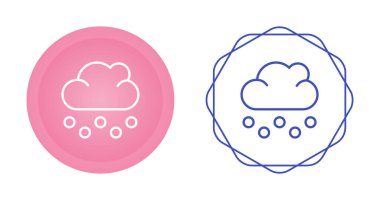 bulut ve yağmur simgesi basit düz bir illüstrasyon