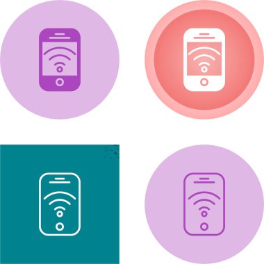  Beyaz arka plan üzerinde izole akıllı telefon simgesi. 