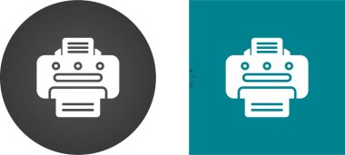 Yazıcı simgeleri ayarlandı. Web basit illüstrasyonu