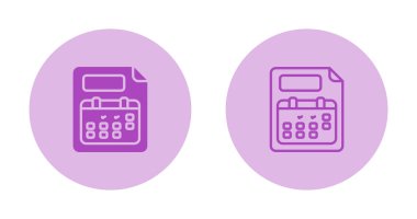 takvim simgelerine sahip belge, vektör illüstrasyonu basit tasarım