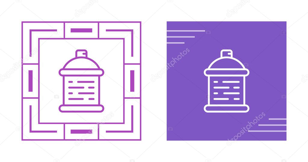 Spray can silhouette black icon. Vector illustration of spray can symbol isolated on white background