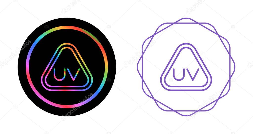 Ultraviolet Rays icon set vector illustration