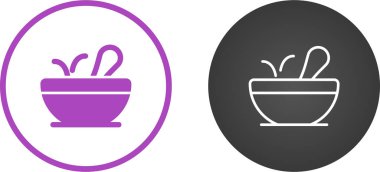 yemek kasesi simgesi, vektör illüstrasyonu 