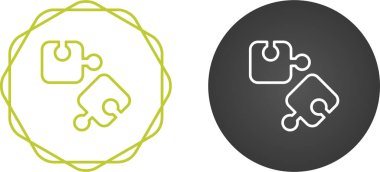 Bulmaca web simgeleri basit illüstrasyon ayarlar