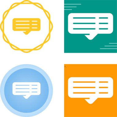 Düz sohbet simgesinin vektör illüstrasyonu