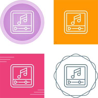 Müzik Oynatıcı Web simgesi vektör illüstrasyonu