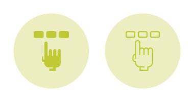 Beyaz arkaplanda insan eli simgeleri seçiyor, vektör yanılsaması 